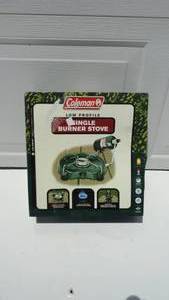 lot 314 image: Coleman single burner stove in box