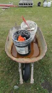 lot 394 image: Wheel Barrel, 2 - 5 gal Buckets