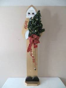 Handpainted Wooden Santa Decoration