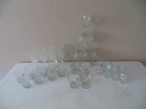 Lot of Clear Glassware