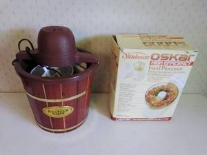 Nostalgia Ice Cream Maker & Sunbeam Food Processor