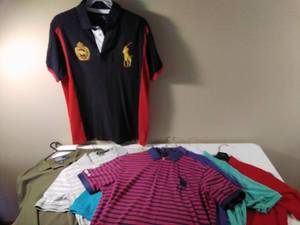 Eight Mens Ralph Lauren Polo Shirts (Size Large)