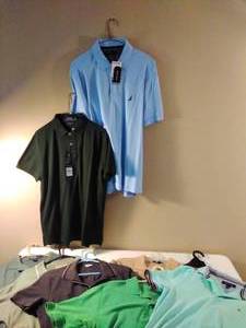 Nine Mens Polo Shirts (Size Medium)