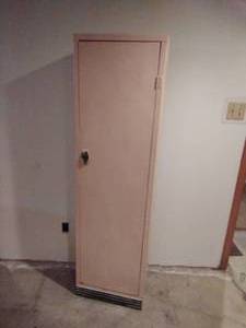 VINTAGE Pink Metal Cabinet