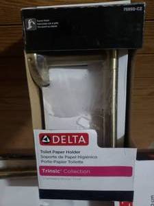 lot 40 image: Delta Towel Bars, Toilet Paper Holder