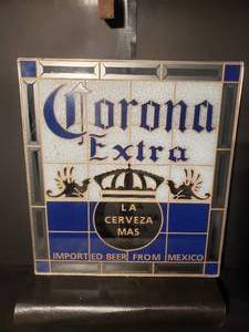 lot 99 image: Stained Glass Corona Extra Sign