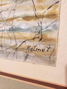 lot 116 image: Origanal Helmut Batik Mallards Painting