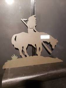 lot 117 image: Laser Cut Metal End of the Trail Wall Hanging