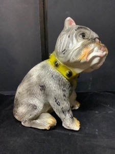 lot 174 image: 2 Vintage Bulldog Statues