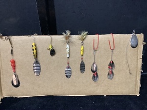 lot 213 image: Vintage Fishing Spinner Lures
