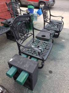 lot 5 image: Unique OutdoorFire Pit Furniture Set