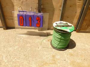 Approximately 1000 .080 weed trimmer line. As shown.