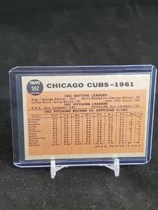 1962 Topps Baseball Chicago Cubs Team Card #552