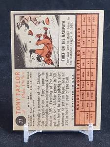 1962 Topps Baseball Cards (10) Lot