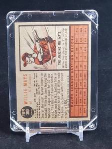1962 Topps Baseball Willie Mays Card #300