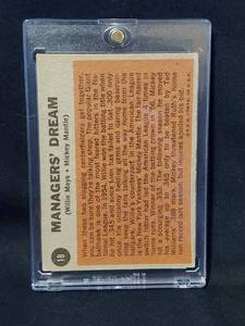 1962 Topps Baseball Mickey Mantle & Willie Mays Card #18