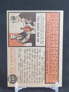 1962 Topps Baseball Cards (10) Lot
