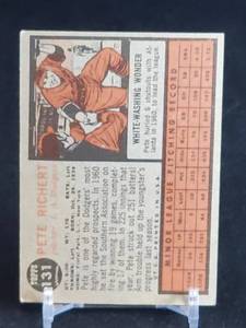 1962 Topps Baseball Cards (10) Lot