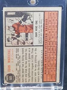1962 Topps Baseball Juan Marichal Card #505