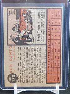 1962 Topps Baseball Ron Santo Card #170