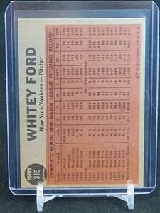 1962 Topps Baseball Whitey Ford Card #315