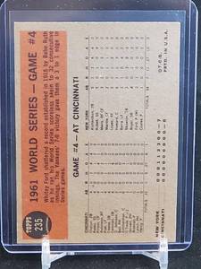 1962 Topps Baseball Whitey Ford Card #235