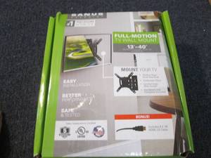 lot 62 image: SanusFull Motion TV Wall Mount 13-4...