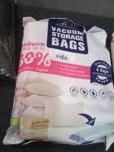lot 101 image: Pack of 6 Vacuum Storage Bags Z1...