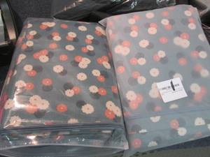 lot 141 image: 2- 4pks Flowered Clothes Storage Ba...