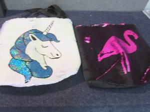 lot 159 image: 2 Sequinned Tote Bags...