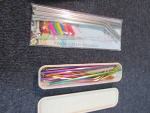 lot 161 image: 2 Sets Stainless Steel Straws...