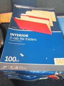 lot 163 image: 2 Boxes Office Depot Interior 3-Tab...