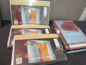 lot 167 image: 6- 5pks Classification Folders Reta...
