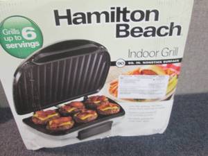 lot 263 image: Hamilton Beach Indoor Grill open bo...
