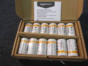lot 266 image: Pack of 12 Amazon Basic D Batteri...