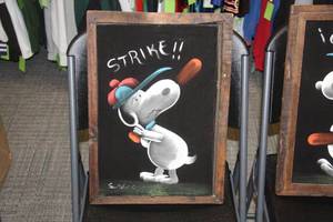1970s Peanuts Snoopy Black Velvet Painting in Tiki Frames  2 Paintings