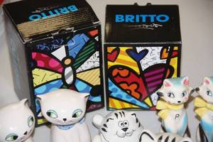 Cat Figurine Lot  15 Items