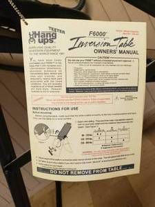 lot 54 image: F6000 Inversion Table