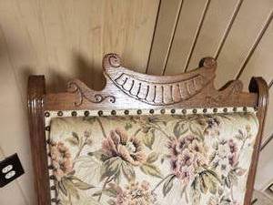 lot 70 image: Gorgeous East Lake Embroidered Rocking Chair