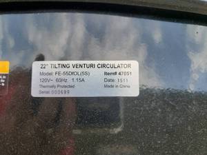 lot 41 image: 22 Tilting Venturi Circulator