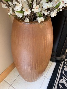 Large Floral Planter and Artificial Floral