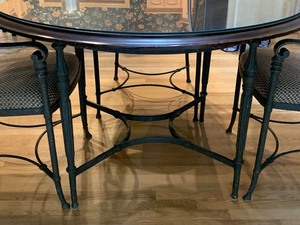 Round Ornate Kitchen Table and Chairs