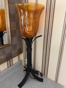 Decorative Lamp with Amber Glass