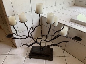 Decorative Candle Holder with Battery Operated Candles