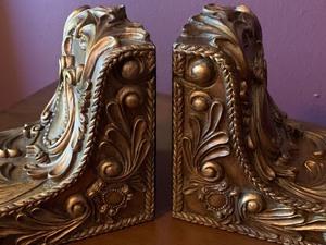 Gold Gilded Decorative Bookends