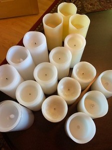 Lot of 17 Flameless Battery Operated Candles