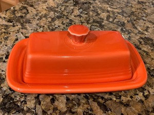 Orange Fiesta Butter Dish