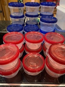 Lot of Plastic Food Storage Containers