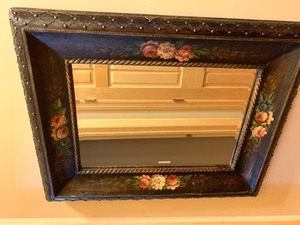 Large Decorative Painted Mirror