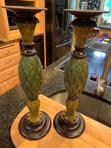 Pair of Decorative Candle Holders